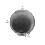 Benzara BM219000 Modern Designed Metal Tealight Wall Sconce with Paraffin Wax, Silver