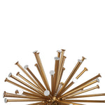 Benzara BM219146 Sea Urchin Ornamental Sculpture with Circular Ends, Set of 2, Large, Gold