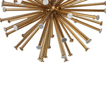 Benzara BM219146 Sea Urchin Ornamental Sculpture with Circular Ends, Set of 2, Large, Gold