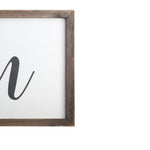 Benzara Wooden Wall Art with Cursive Kitchen Typography, Set of 2, Brown and White
