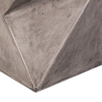 Benzara Modern Design Faceted Concrete Stool with Rectangular Top, Gray