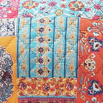 Benzara BM219420 Bohemian Style Fabric Pillow Sham with Floral Pattern, Multicolor