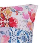 Benzara BM219426 Hand Painted Fabric Pillow Sham with Floral Tile Art, Multicolor