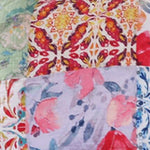 Benzara BM219426 Hand Painted Fabric Pillow Sham with Floral Tile Art, Multicolor