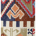 Benzara BM219687 18 x 18 Tribal Print Cotton Accent Pillow Cover, Multicolor
