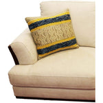 Benzara BM219718 18 x 18 Weaved and Block Printed Cotton Accent Pillow Cover, Multicolor