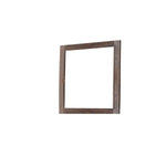 Benzara Transitional Wooden Frame Dresser Mirror with Natural Grain Details, Brown