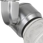 Benzara BM220590 10W Integrated Led Metal Track Fixture with Mesh Head, Silver and White