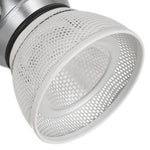 Benzara BM220590 10W Integrated Led Metal Track Fixture with Mesh Head, Silver and White