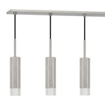 Benzara Hexagonal Metal Frame 6 Led Light Pendant with Glass Diffuser, Gray