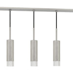 Benzara Hexagonal Metal Frame 6 Led Light Pendant with Glass Diffuser, Gray
