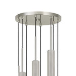 Benzara Hexagonal Metal Frame 8 Led Light Pendant with Glass Diffuser, Gray