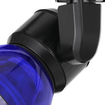 Benzara Metal and Clear Polycarbonate Led Track Fixture, Blue and Black