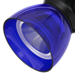 Benzara Metal and Clear Polycarbonate Led Track Fixture, Blue and Black