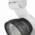 Benzara BM220694 12W Integrated Led Metal Track Fixture with Mesh Head, Black and White