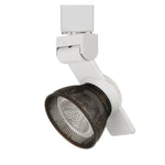 Benzara BM220695 12W Integrated Led Metal Track Fixture with Mesh Head, Brown and White