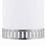 Benzara 18W Wall Lamp with Acrylic Plate and Steel Trim, White and Gray