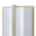 Benzara Cylindrical Shaped Metal PLC Wall Lamp with 3D Design Trim,Set of 4, White