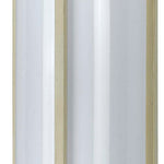 Benzara Cylindrical Shaped Metal PLC Wall Lamp with 3D Design Trim,Set of 4, White
