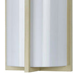 Benzara Cylindrical Shaped Metal PLC Wall Lamp with 3D Design Trim,Set of 4, White