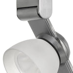 Benzara BM220776 12W Integrated Led Track Fixture with Polycarbonate Head, Silver and White