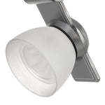 Benzara BM220776 12W Integrated Led Track Fixture with Polycarbonate Head, Silver and White