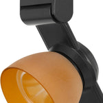 Benzara BM220778 12W Integrated Led Track Fixture with Polycarbonate Head, Black and Orange