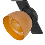 Benzara BM220778 12W Integrated Led Track Fixture with Polycarbonate Head, Black and Orange