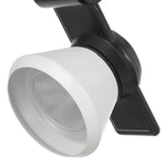 Benzara BM220785 12W Integrated Led Metal Track Fixture with Cone Head, Black and White