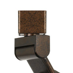 Benzara 12W Integrated Metal and Polycarbonate Led Track Fixture, Bronze and Blue