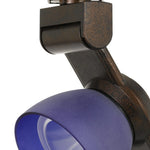 Benzara 12W Integrated Metal and Polycarbonate Led Track Fixture, Bronze and Blue