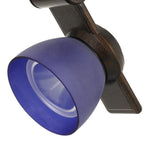 Benzara 12W Integrated Metal and Polycarbonate Led Track Fixture, Bronze and Blue