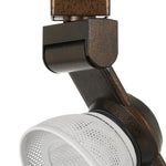 Benzara BM220806 12W Integrated Led Metal Track Fixture with Mesh Head, Bronze and White