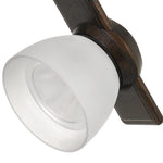 Benzara BM220808 12W Integrated Led Track Fixture with Polycarbonate Head, Bronze and White
