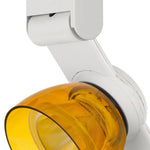 Benzara BM220809 12W Integrated Led Track Fixture with Polycarbonate Head, White and Yellow