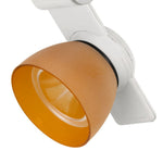 Benzara BM220810 12W Integrated Led Track Fixture with Polycarbonate Head, White and Orange