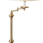 Benzara 150W Metal Table Lamp with Swing Arm and Fabric Conical Shade,Set of 4,Gold
