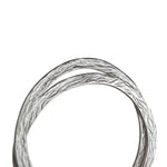 Benzara 16 Inches Metal Frame Double Ring Sculpture, Black