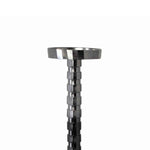 Benzara Metal Candle Holder with Corrugated Stalk Support and Trumpet Base, Silver