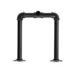 Benzara BM221276 Wall Mounted Piped Metal Frame Clothes Rack, Set of 2, Black