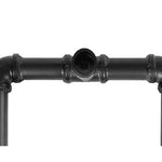 Benzara BM221276 Wall Mounted Piped Metal Frame Clothes Rack, Set of 2, Black