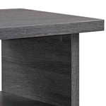 Benzara BM221553 Wooden Coffee Table with 2 Open Shelves and 2 Spacious Drawers, Gray