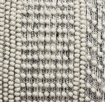 Benzara BM221683 18 x 18 Textured Handwoven Cotton Accent Pillow with Beads, Off White