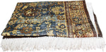 Benzara BM221690 Handwoven Cotton Dhurrie Rug with Fringes and Tribal Prints, Multicolor