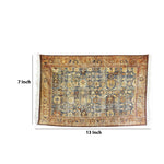 Benzara BM221690 Handwoven Cotton Dhurrie Rug with Fringes and Tribal Prints, Multicolor