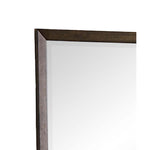 Benzara Transitional Style Wooden BevelLed Mirror with Raised Edges, Brown