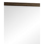 Benzara Transitional Style Wooden BevelLed Mirror with Raised Edges, Brown