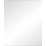 Benzara Transitional Style Wooden BevelLed Mirror with Raised Edges, Brown