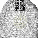 Benzara Modern Style Metal Constructed Pendant Lamp with Looped Wires, Silver