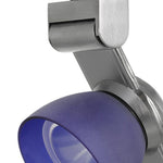 Benzara 12W Integrated Metal and Polycarbonate Led Track Fixture, Silver and Blue